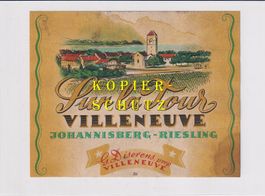 Etikette - Villeneuve "Sur la Tour" (Johannisberg-Riesling)