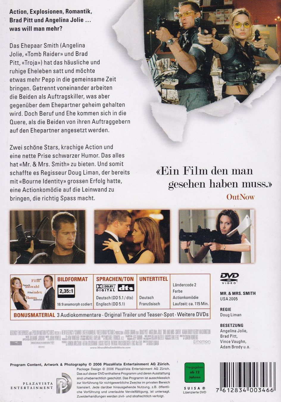 Alle DVDs: DVD ab Fr. 1.--, Mr. & Mrs. Smith – Gebraucht aus Lausen von Mondeo10628 1
