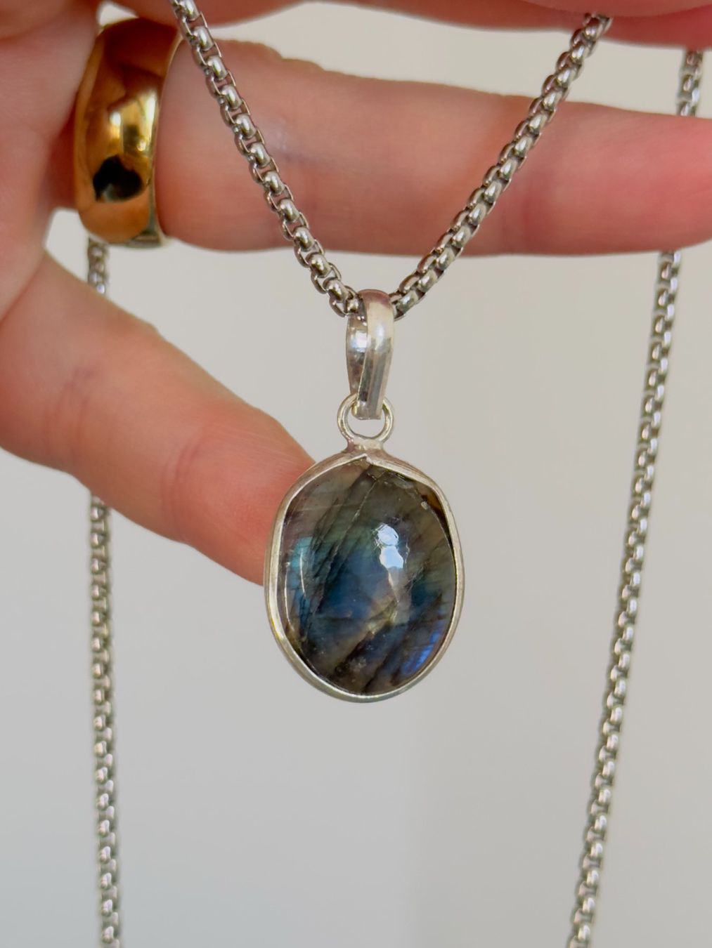 Catenine: Fashionable labradorite necklace – Nuovo e nell'imballaggio originale da Genève venduto da AGBERG 5