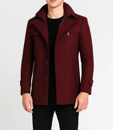 Manteau printemps-automne homme Bordeau