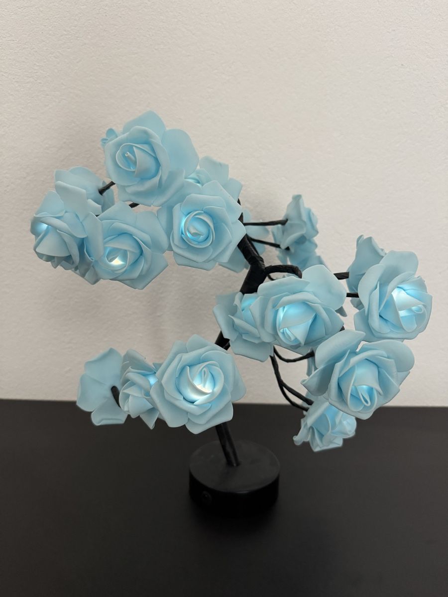 Lampes: Dekorationslampe Rosen blau – D'occasion à Glis par Romainee