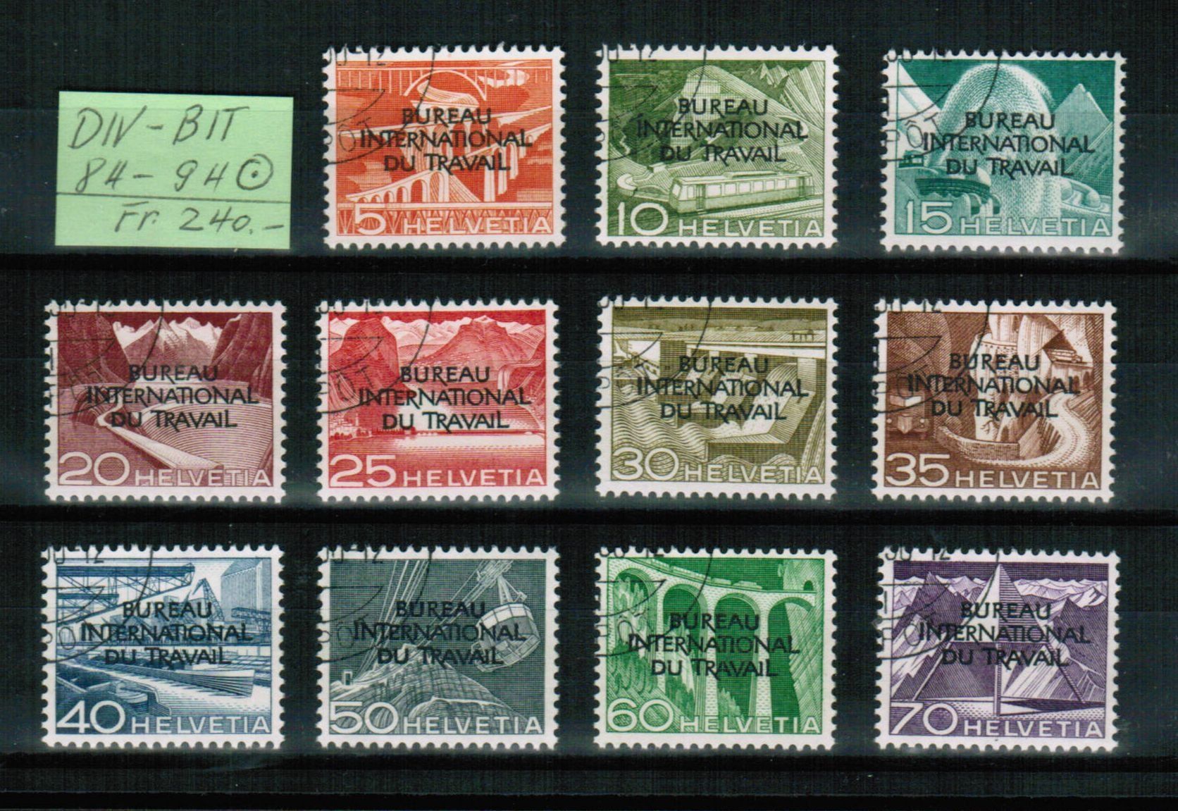 Tous les timbres: DIV-BIT - Satz 84-94 gestempelt – D'occasion à Bern par peri02