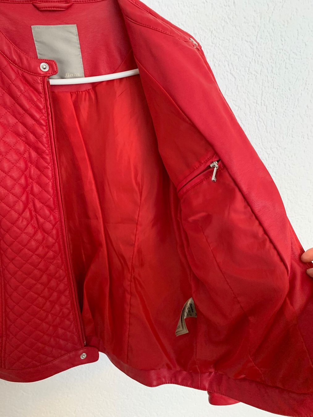Giacche: Bata Kunst Leder Jacke Kunstlederjacke Rot Gr. S – Usato da Fislisbach venduto da KolibriSecondhand 7