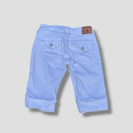 True Religion white denim shorts vintage kurze Hose 27