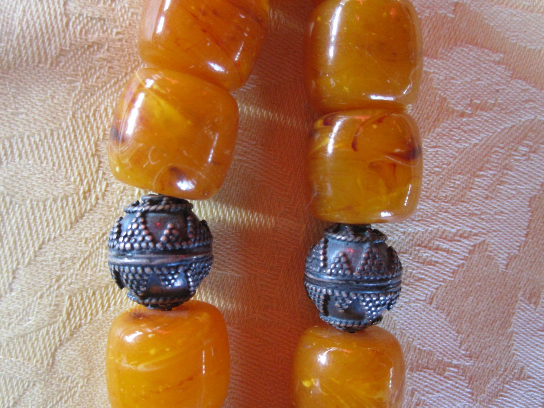 Catenine: Bernstein-Perlenkette – Usato da Binningen venduto da fel_8mgn 2