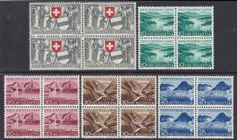 56-60** PP-Viererblocksatz 1953, Katalog SBK 2026 Fr. 68.00