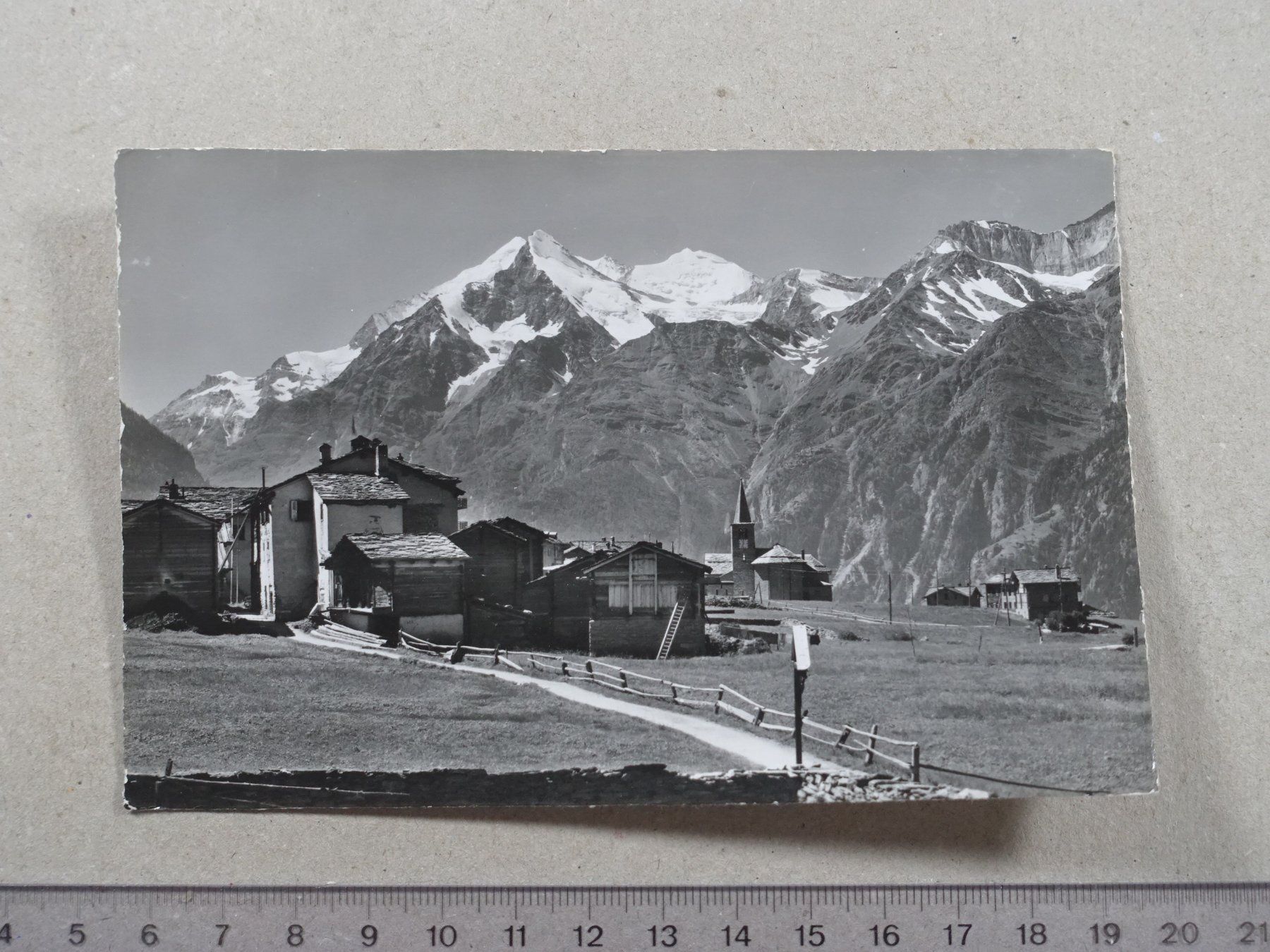 Cartoline postali: Grächen, 1955 – Usato da Lenzburg venduto da fh1