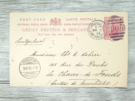 TR62 Carte Postale + Timbre England 1901