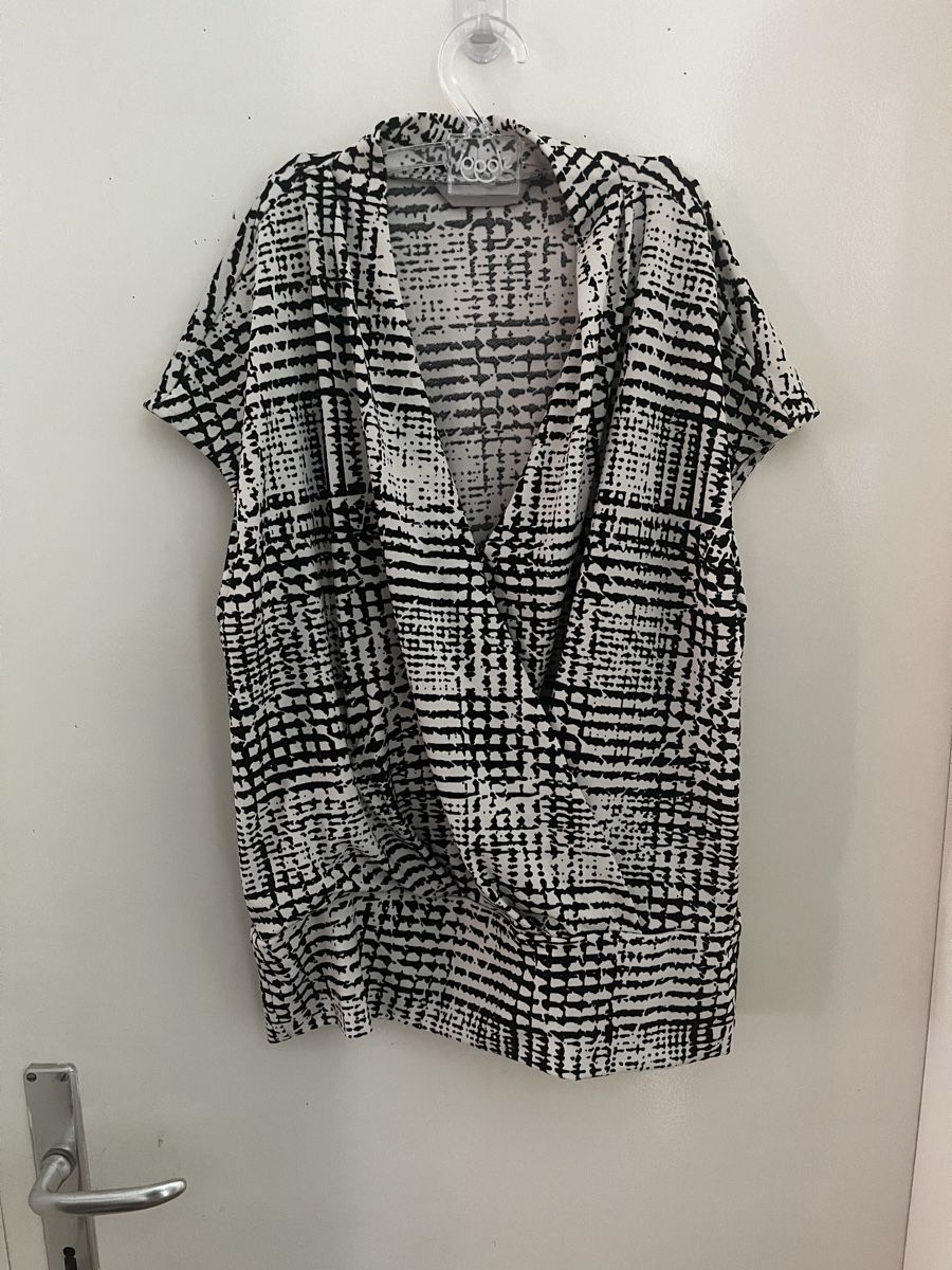 H&M Camicette: H&M Wickelbluse schwarz weiss Gr. 44 Elegant – Usato da Schübelbach venduto da lan_2rdc