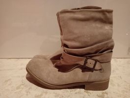 Herbst Boots Größe 40 Beige Wild-Leder nicht gefüttert