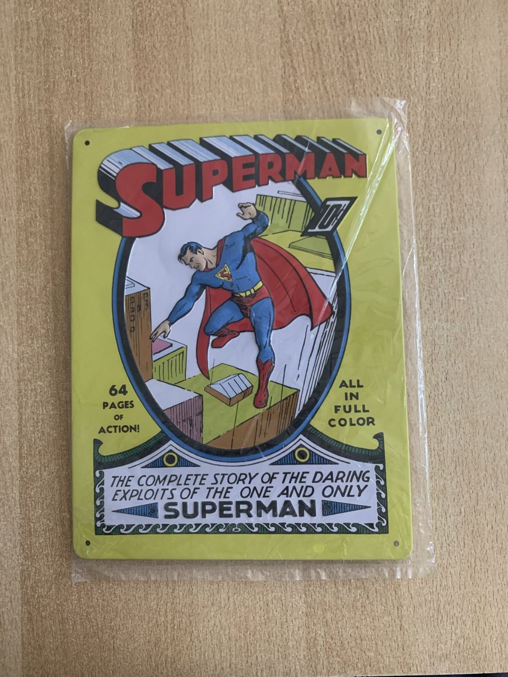 Insegne: Superman Blechschild DC Comics Comic Cover Schild 3D-Prägung – Nuovo (secondo la descrizione) da Reinach BL venduto da con_ync2