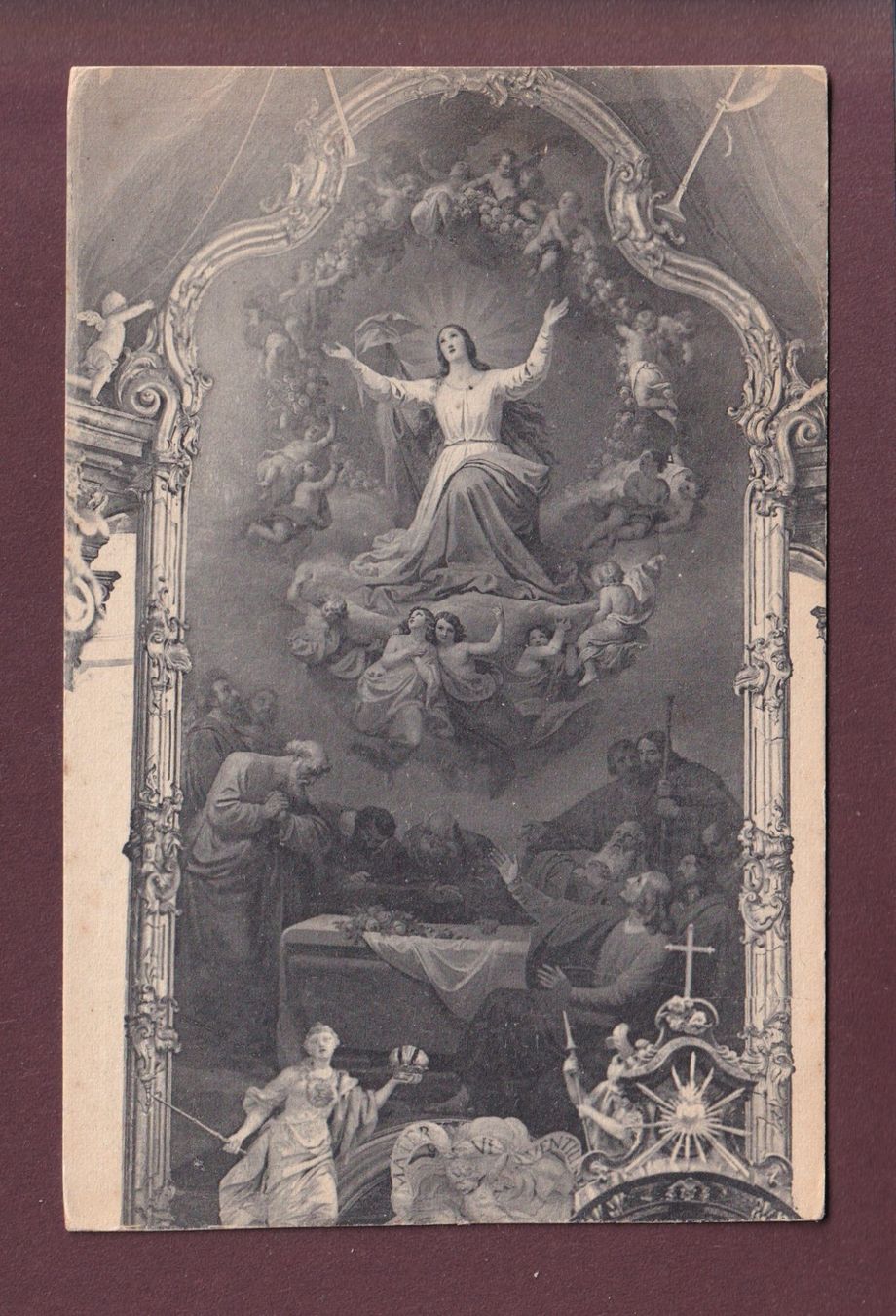 Cartoline postali: Stift EINSIEDELN - Kirche - 1909 – Usato da Pully venduto da nicecards