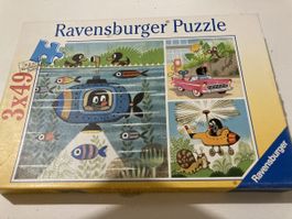 „Der Maulwurf auf Reisen“ Puzzle 3x 49 Stk 