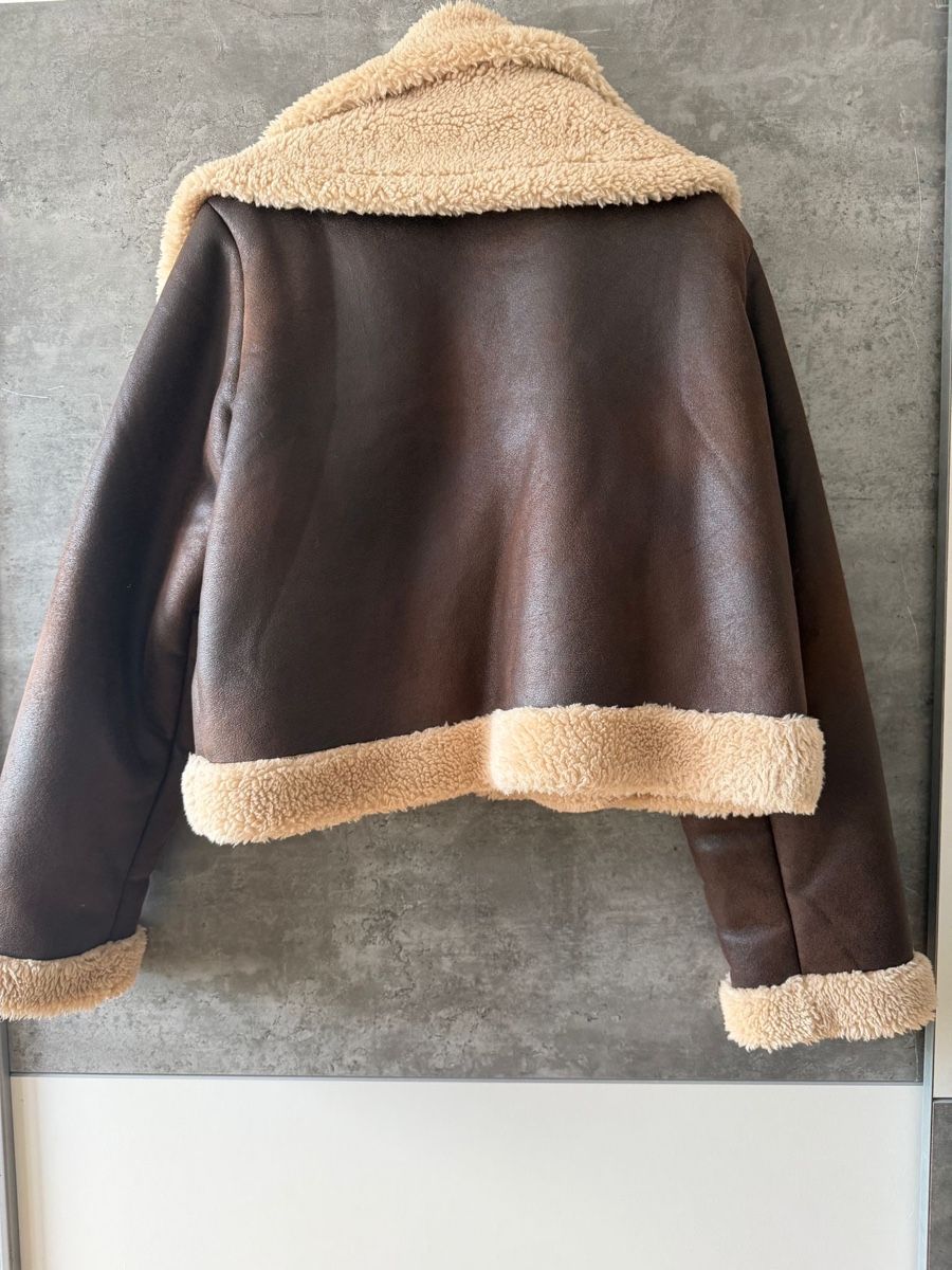 Giacche: Piloten Winterjacke braun mit Plüschfutter Grösse M – Usato da Aarburg venduto da manju2007 2