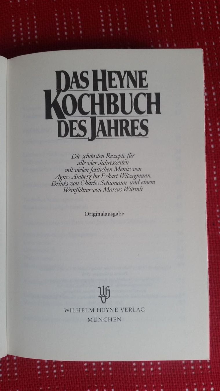 Libri: Das Heyne Kochbuch des Jahres – Usato da Winterberg ZH venduto da Gemini63 2