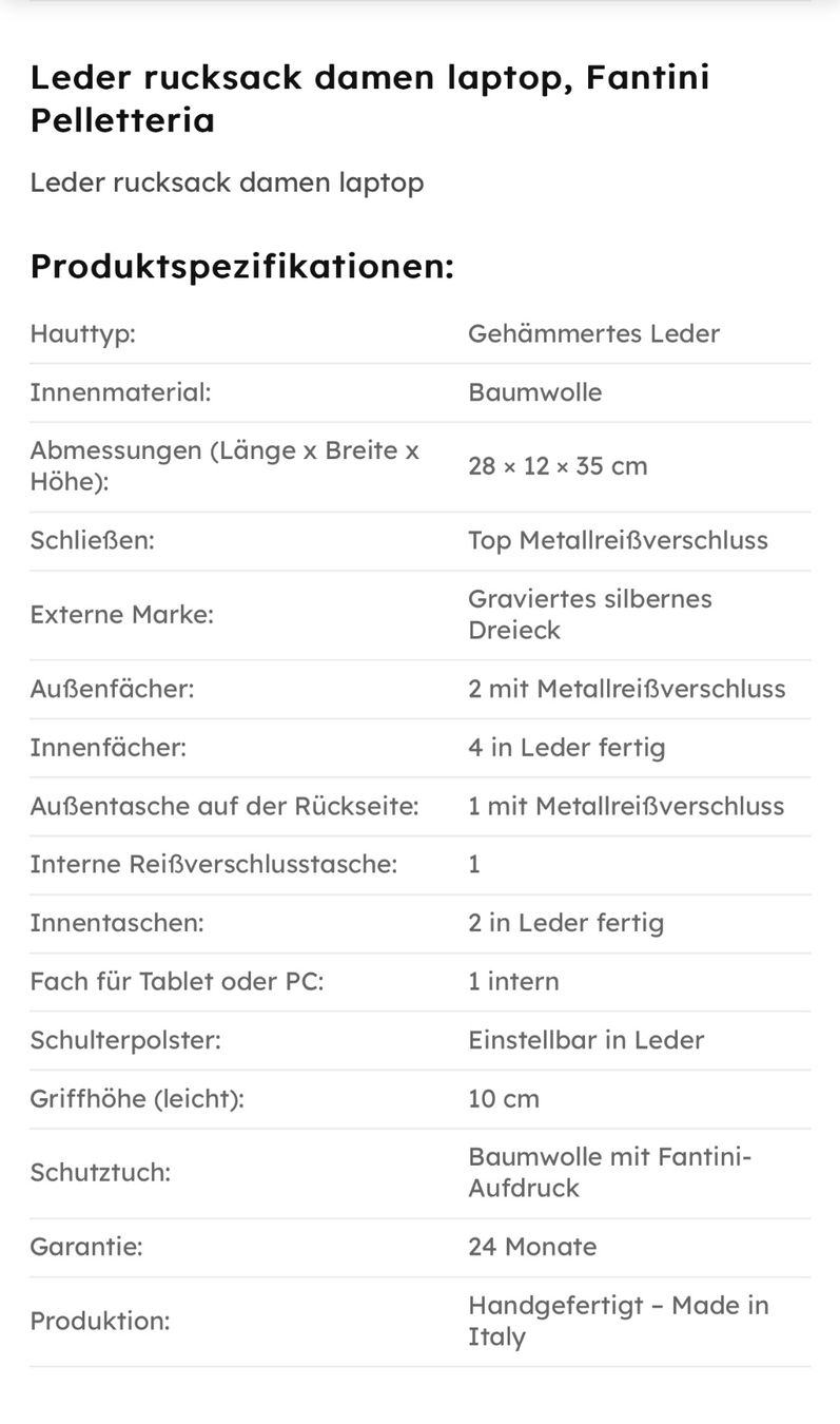 Zaini: Lederrucksäcke Fortuna - Farbe: Grün – Nuovo e nell'imballaggio originale da Wittenbach venduto da WWW.DRILUBAGS.CH 6
