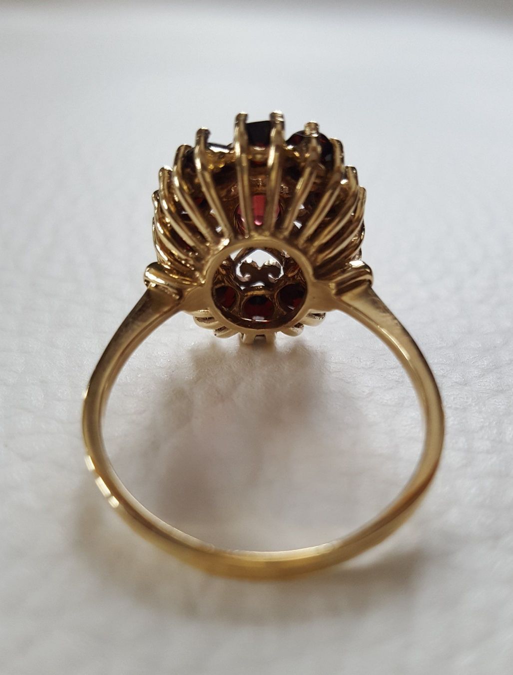 Anelli: Gold 585 Massiv Ring Mit Granaten – Usato da Wald ZH venduto da Dasilver 9