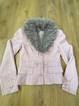 SCHÖNER BLAZER VON ZARA, MIT ODER OHNE "FELLKRAGEN", GR. 34
