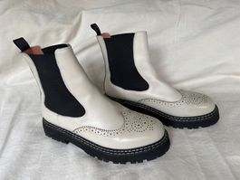 Black & White Chelsea Boots Gr.41/41,5  Echt-Leder
