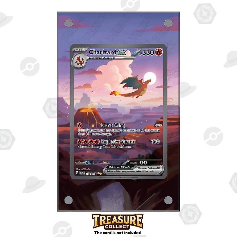 Pokémon Carte collezionabili: Charizard ex 201/165 - Pokémon Extended Artwork Display Case – Nuovo e nell'imballaggio originale da Canobbio venduto da TreasureCollect