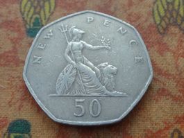 ROYAUME-UNI  50 Pence  1976