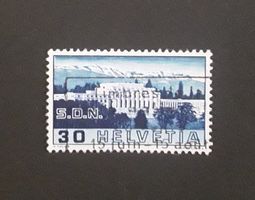 1938: Völkerbundspalast Nr.212 Pf.gebrochene Säule gest.