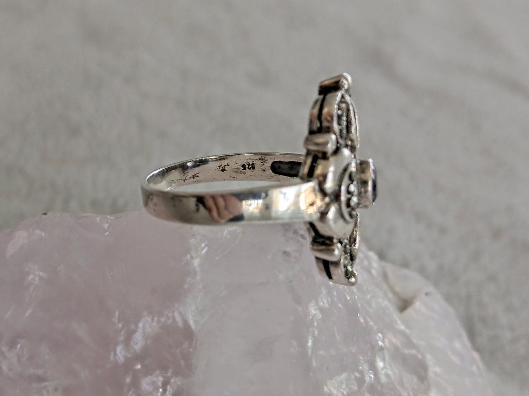 Anelli: Ring Silber 925 mit lila Stein – Usato da Istighofen venduto da Ringparadies 2