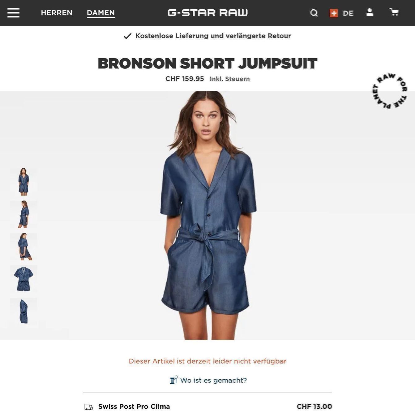 G-Star Jumpsuits: G-Star kurzer Jumpsuit in L – Gebraucht aus Kreuzlingen von shopaholicatheart_2 7