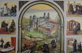 Schulwandbild "Klosterleben 12. Jh."