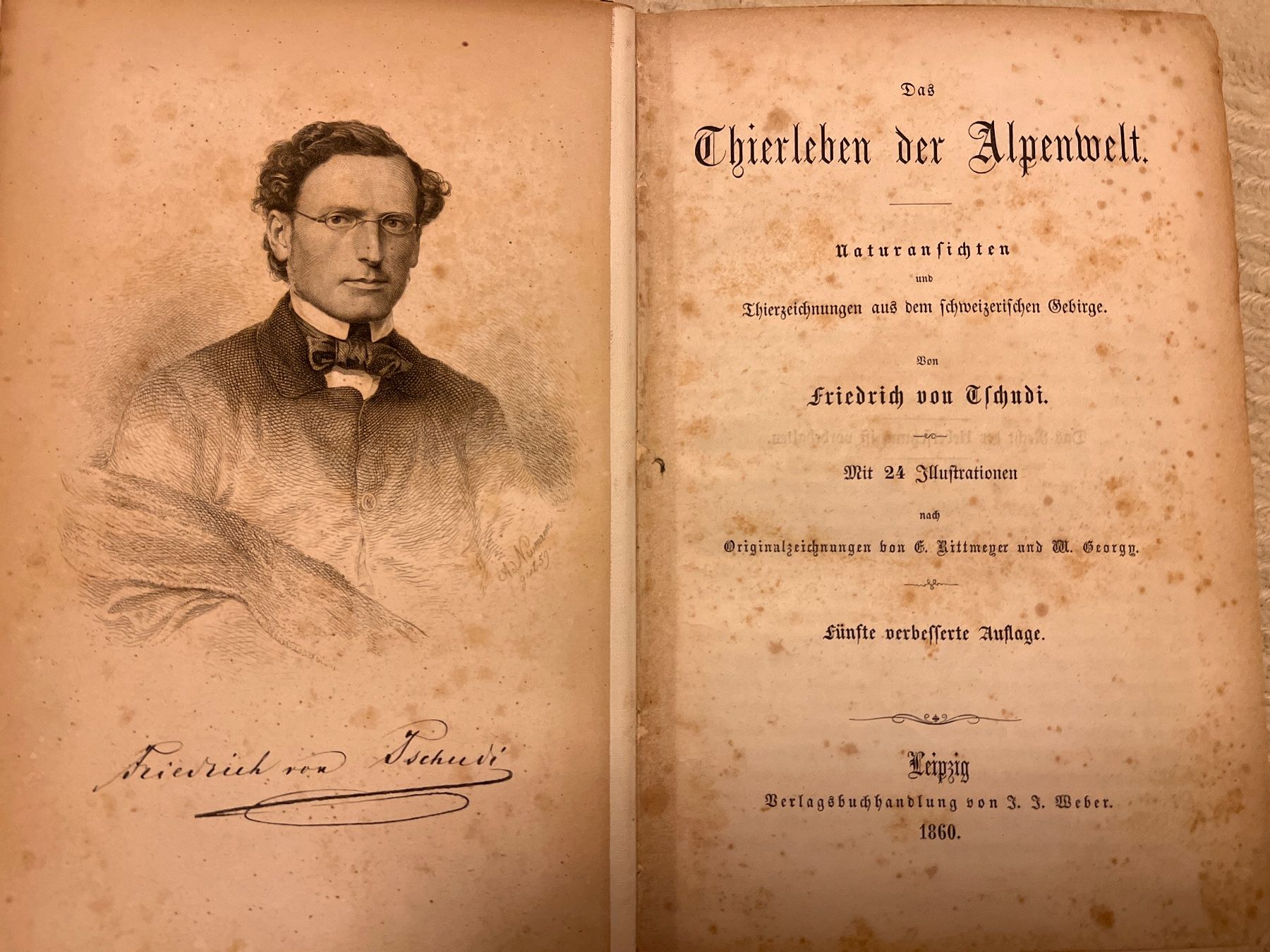 Bücher: Das Thierleben der Alpenwelt, Leipzig, 1860 – Gebraucht aus Endingen von chocosweet 1