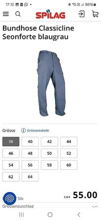 Arbeitshose von Spilag. Neu.