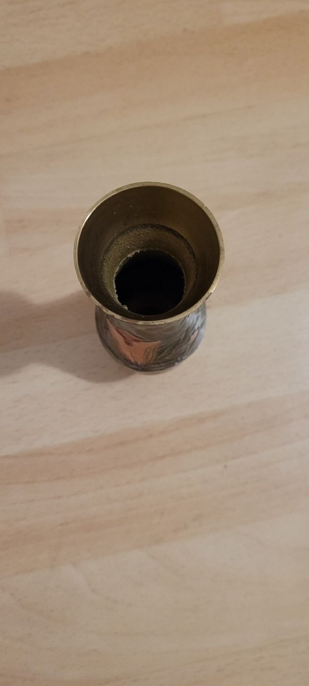 Vasi & Recipienti: Messingvase mit Blumenmuster Vintage – Usato da Schwyz venduto da Vesparider01 2