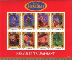 Block "Walt Disney. Hercules". Grenada.