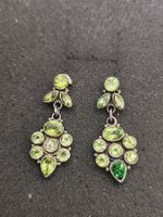 Vintage 925er Silber Ohrhänger mit Peridoten Top