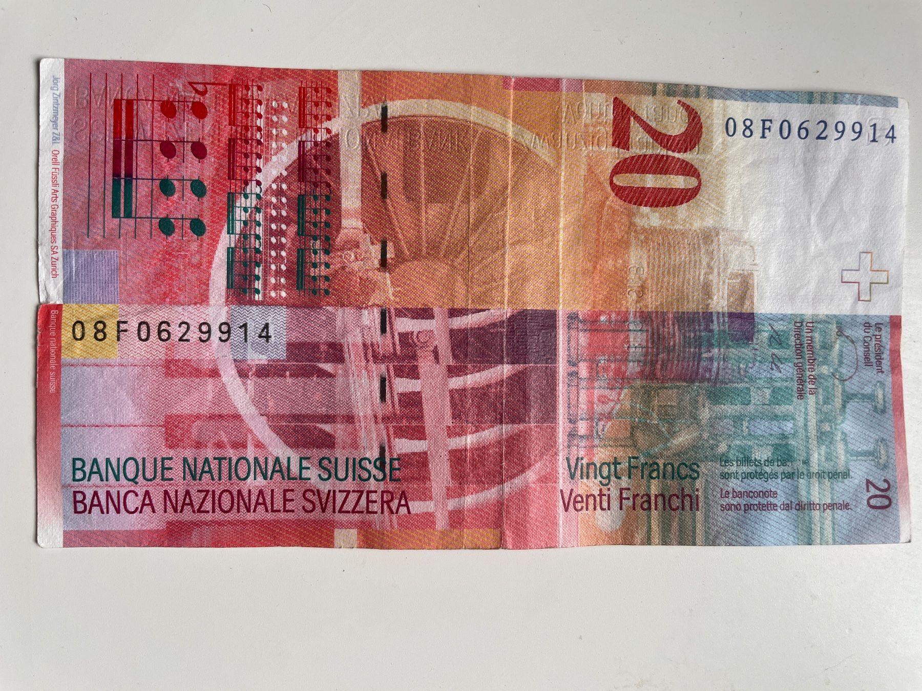 Banconote: 20 Franken Note aus der Serie 8 - Arthur Honegger – Usato da Winkel venduto da cma_df88 1