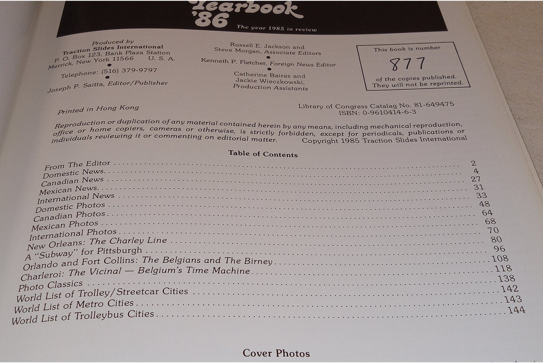 Libri: 0-9610414-6-3  TRACTION YEARBOOK '86 – Usato da Hätzingen venduto da memory-lane 1