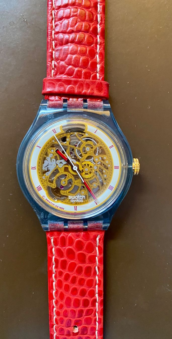Swatch Orologi: SWATCH Abendrot – Nuovo e nell'imballaggio originale da Wolfhalden venduto da Cserafina 1