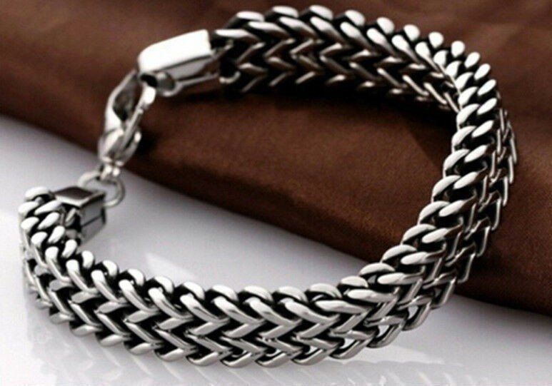 Bracciali & Braccialetti: NEU: Edelstahl Armband Armkette – Nuovo (secondo la descrizione) da Matten b. Interl venduto da EdelsteineInterlaken 3