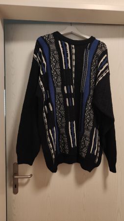 Globe Trotter Strickpullover, Gr. 56/58, Vintage Style!