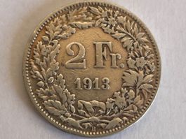 Pièce de 2 francs en argent 1913