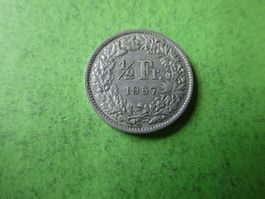Schweiz 1957 1/2 Franken - Silber