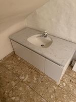 Waschtisch mit Unterschrank weiss Marmoroptik