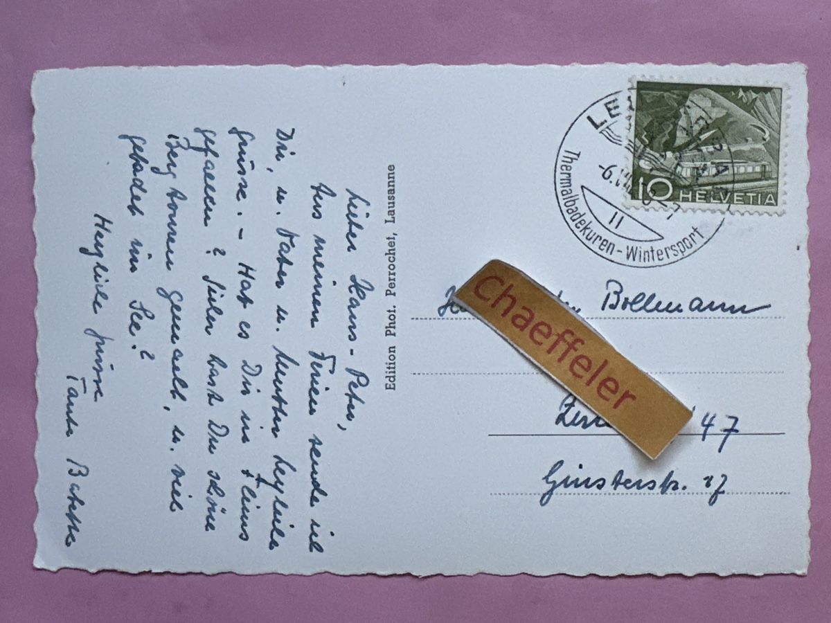 Cartoline postali: 1958  6948 Paysanne di Evoléne – Usato da Zürich venduto da Chaeffeler 1