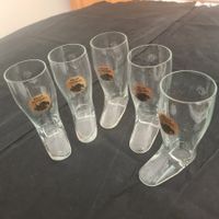 Biergläser, Stiefelbiergläser,  Wiler Hofbräu
