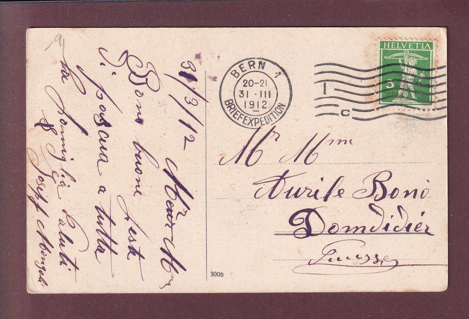 Cartoline postali: BERN - Bärengraben - 1912 – Usato da Pully venduto da nicecards 1