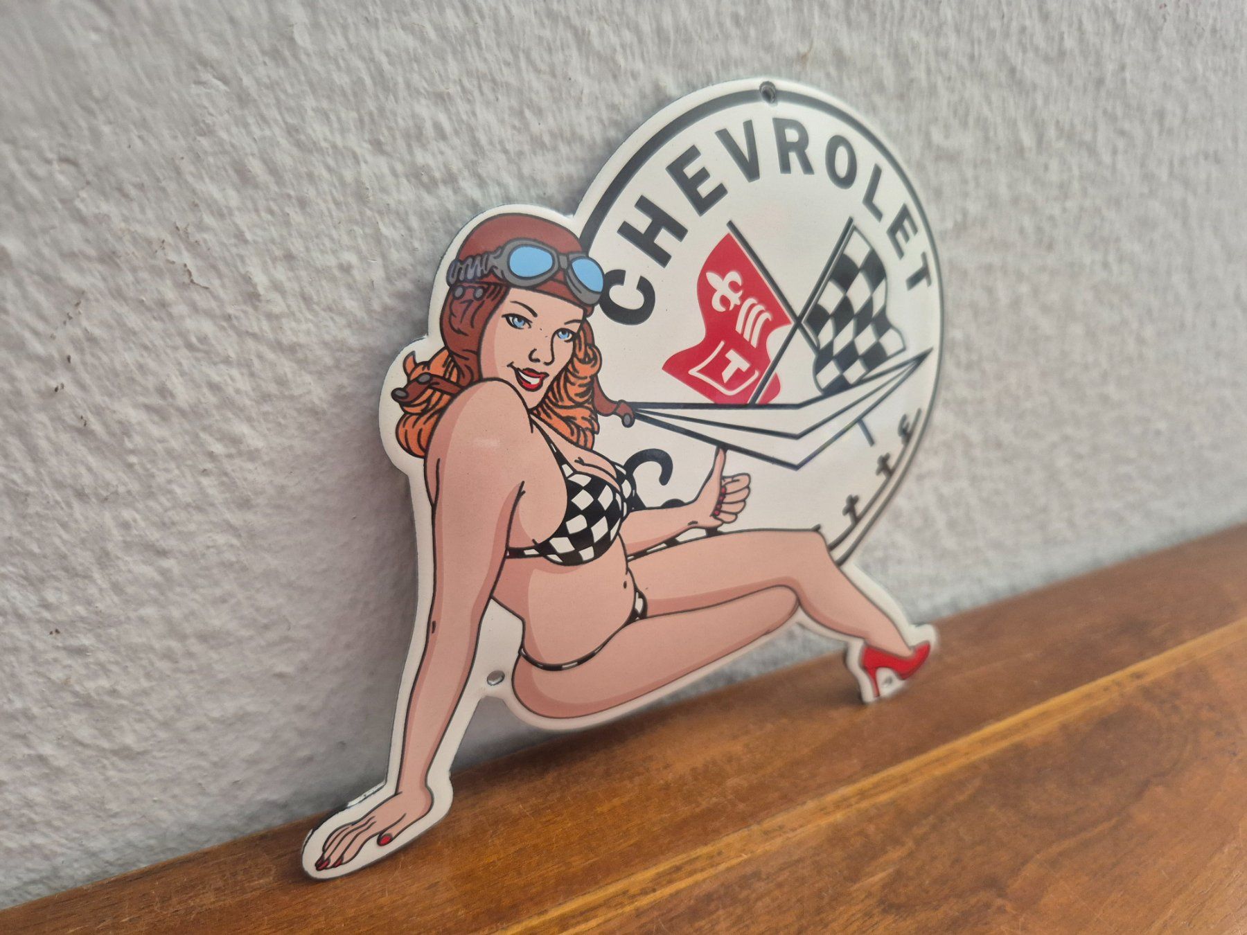 Chevrolet Schilder: Emailschild Corvette Chevrolet Service Logo Emaille Schild – Neu (gemäss Beschreibung) aus Schaffhausen von pfanis09 5