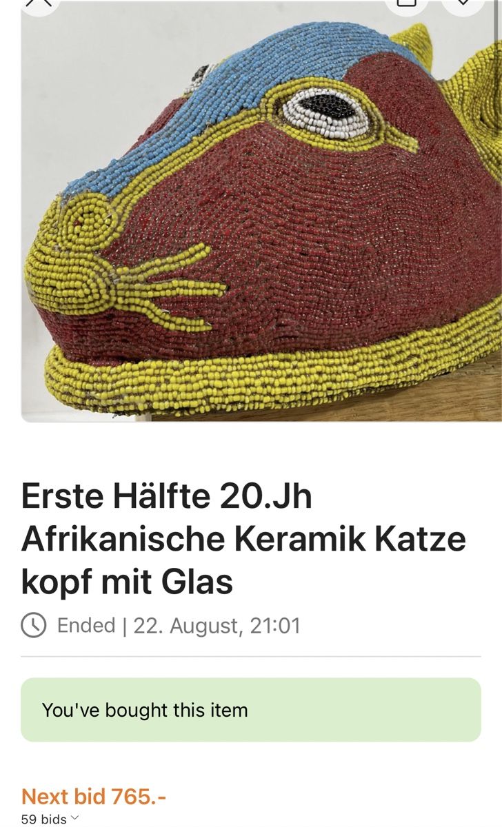 Alle Dekorationen: African beaded animal head – Gebraucht aus Lausanne von NYC67 3