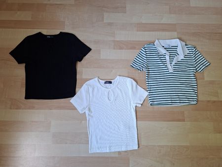 T-Shirts Paket 3-teilig Gr. S (DeFacto)