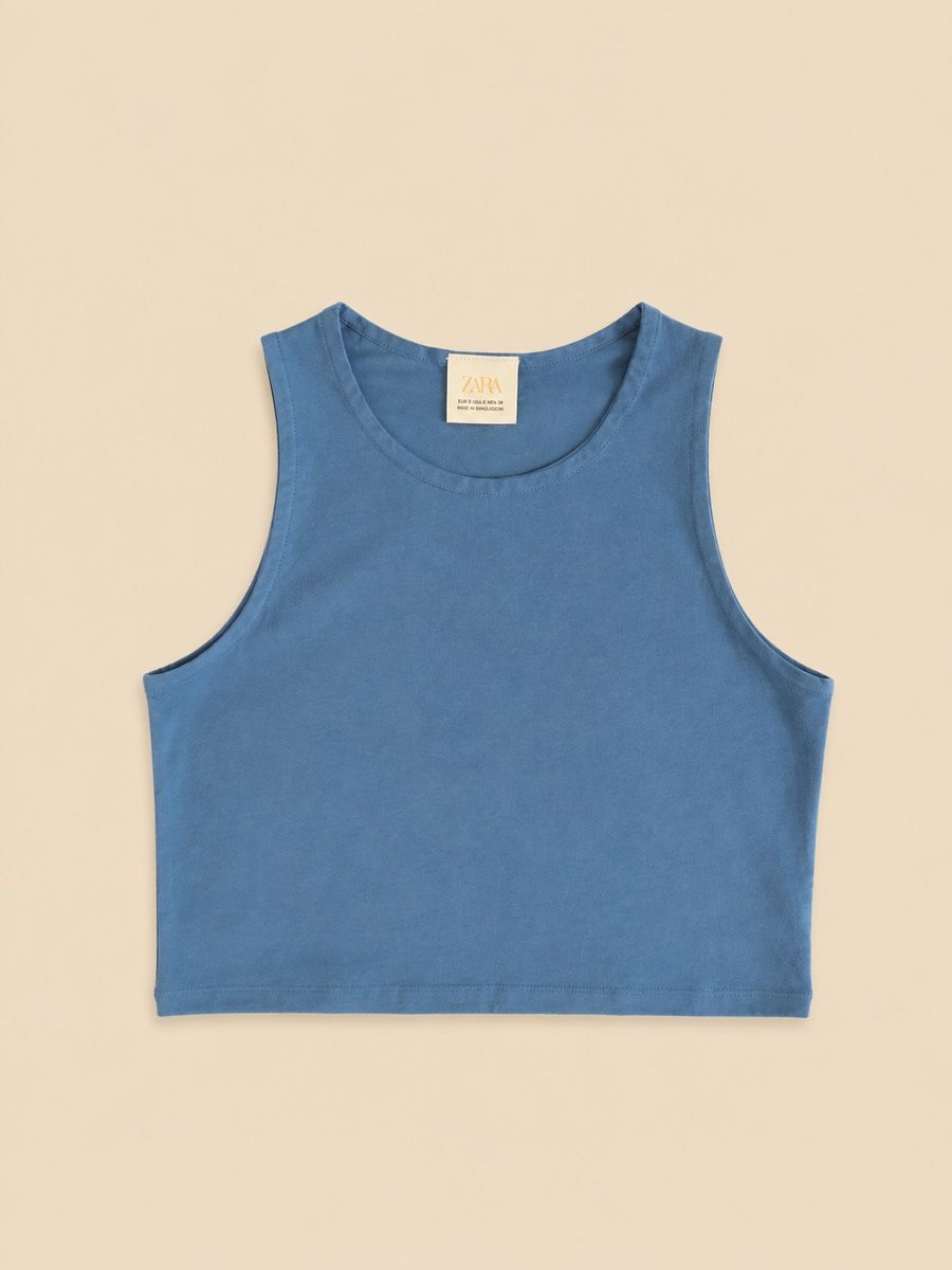 Zara Blusen, T-Shirts & Tops: DÉBARDEUR BLEU ZARA – Neu (gemäss Beschreibung) aus Lausanne von mar_6snp 1