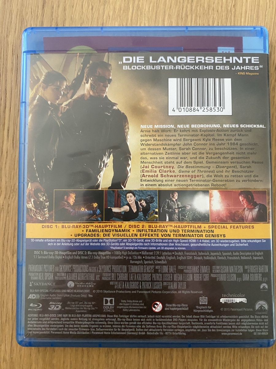 Tutti i DVDs: Terminator Genisys 3D Blu-ray + Blu-ray  – Usato da Rüschlikon venduto da Granulat204 1